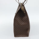 CELINE Macadam Canvas Tote Bag PVC Leather Brown Gold Auth 190411-4