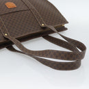 CELINE Macadam Canvas Tote Bag PVC Leather Brown Gold Auth 190411-7