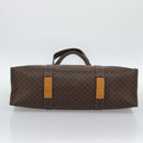 CELINE Macadam Canvas Tote Bag PVC Leather Brown Gold Auth 190411-5