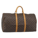 LOUIS VUITTON Monogram Keepall 55 Boston Bag M41424 LV Auth 190412A-1
