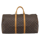LOUIS VUITTON Monogram Keepall 55 Boston Bag M41424 LV Auth 190412A-2