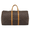 LOUIS VUITTON Monogram Keepall 55 Boston Bag M41424 LV Auth 190412A-3