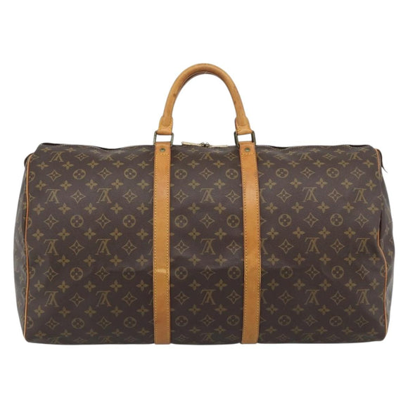 LOUIS VUITTON Monogram Keepall 55 Boston Bag M41424 LV Auth 190412A