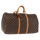 LOUIS VUITTON Monogram Keepall 55 Boston Bag M41424 LV Auth 190413V-1