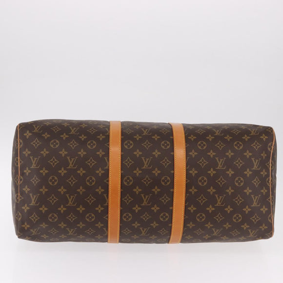 LOUIS VUITTON Monogram Keepall 55 Boston Bag M41424 LV Auth 190413V