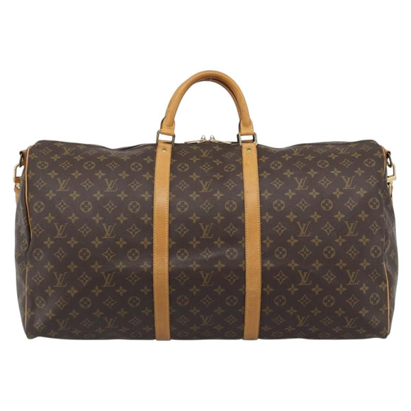 LOUIS VUITTON Monogram Keepall Bandouliere 60 Boston Bag M41412 LV Auth 190414A