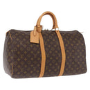 LOUIS VUITTON Monogram Keepall 50 Boston Bag M41426 LV Auth 190417A-1