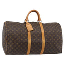 LOUIS VUITTON Monogram Keepall 55 Boston Bag M41424 LV Auth 190418A-1