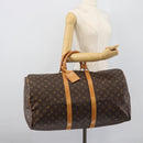 LOUIS VUITTON Monogram Keepall 55 Boston Bag M41424 LV Auth 190418A-20