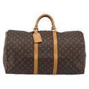 LOUIS VUITTON Monogram Keepall 55 Boston Bag M41424 LV Auth 190418A-13