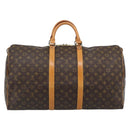 LOUIS VUITTON Monogram Keepall 55 Boston Bag M41424 LV Auth 190418A-2