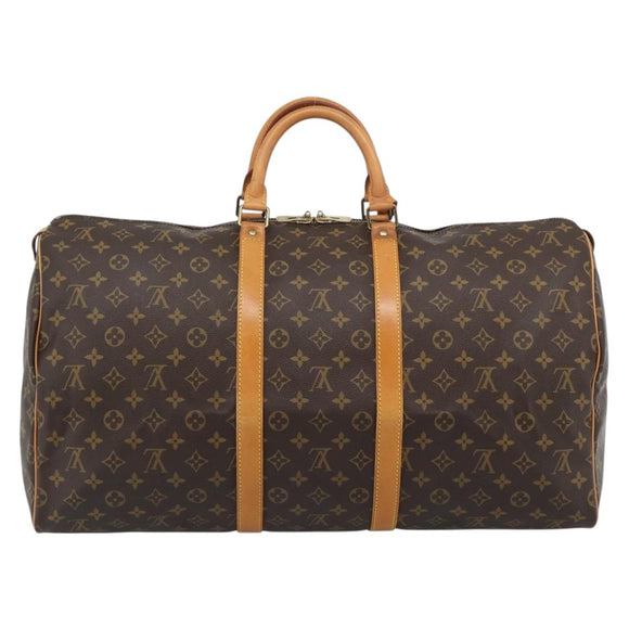 LOUIS VUITTON Monogram Keepall 55 Boston Bag M41424 LV Auth 190418A