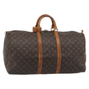 LOUIS VUITTON Monogram Keepall 55 Boston Bag M41424 LV Auth 190419-1