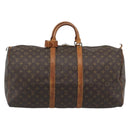 LOUIS VUITTON Monogram Keepall 55 Boston Bag M41424 LV Auth 190419-2