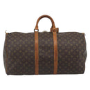 LOUIS VUITTON Monogram Keepall 55 Boston Bag M41424 LV Auth 190419-3