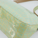 FENDI Zucchino Canvas Mamma Baguette Bag Coated Canvas Gold Green Auth 190420A-15