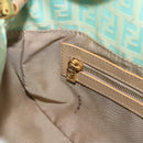 FENDI Zucchino Canvas Mamma Baguette Bag Coated Canvas Gold Green Auth 190420A-23