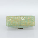 FENDI Zucchino Canvas Mamma Baguette Bag Coated Canvas Gold Green Auth 190420A-5