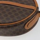 CELINE Macadam Canvas Shoulder Bag PVC Leather Brown Gold Auth 190422A-14