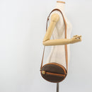 CELINE Macadam Canvas Shoulder Bag PVC Leather Brown Gold Auth 190422A-23