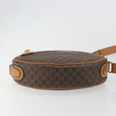 CELINE Macadam Canvas Shoulder Bag PVC Leather Brown Gold Auth 190422A-5
