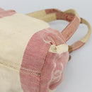 CHANEL Hand Bag Canvas Red CC Auth 190424-15
