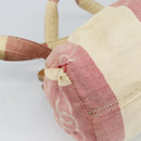 CHANEL Hand Bag Canvas Red CC Auth 190424-18