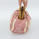 CHANEL Hand Bag Canvas Red CC Auth 190424-4
