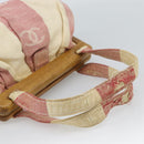 CHANEL Hand Bag Canvas Red CC Auth 190424-7