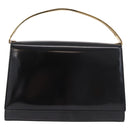 CELINE Hand Bag Patent leather Black Gold Auth 190425A-13