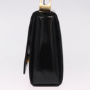 CELINE Hand Bag Patent leather Black Gold Auth 190425A-3
