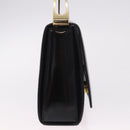 CELINE Hand Bag Patent leather Black Gold Auth 190425A-4