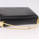 CELINE Hand Bag Patent leather Black Gold Auth 190425A-6