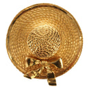 CHANEL Brooch metal Gold CC Auth 190426M-2