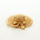 CHANEL Brooch metal Gold CC Auth 190426M-6