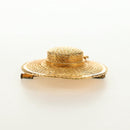 CHANEL Brooch metal Gold CC Auth 190426M-7