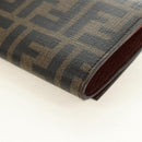 FENDI Zucca Canvas Long Wallet Black Brown Auth 190427V-16