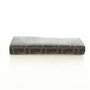 FENDI Zucca Canvas Long Wallet Black Brown Auth 190427V-5