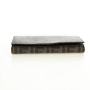 FENDI Zucca Canvas Long Wallet Black Brown Auth 190427V-6