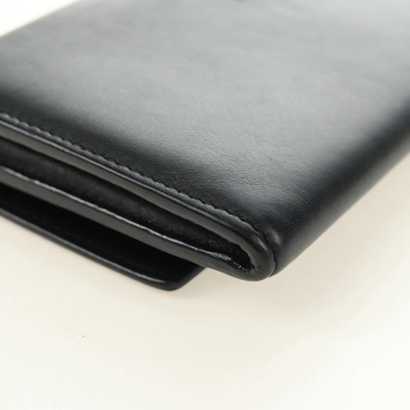 SAINT LAURENT Y Line Long Wallet Leather Black Gold 314995 Auth 190428A