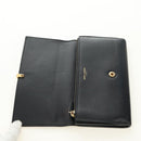 SAINT LAURENT Y Line Long Wallet Leather Black Gold 314995 Auth 190428A-8