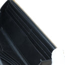 SAINT LAURENT Y Line Long Wallet Leather Black Gold 314995 Auth 190428A-23