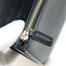 SAINT LAURENT Y Line Long Wallet Leather Black Gold 314995 Auth 190428A-24