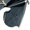SAINT LAURENT Y Line Long Wallet Leather Black Gold 314995 Auth 190428A-10