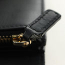 SAINT LAURENT Y Line Long Wallet Leather Black Gold 314995 Auth 190428A-9