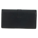 SAINT LAURENT Y Line Long Wallet Leather Black Gold 314995 Auth 190428A-2