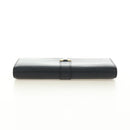 SAINT LAURENT Y Line Long Wallet Leather Black Gold 314995 Auth 190428A-5