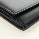 SAINT LAURENT Y Line Long Wallet Leather Black Gold 314995 Auth 190428A-7