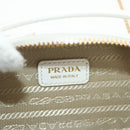 PRADA Chain Shoulder Mini Bag Safiano leather White Gold Auth 190429M-25