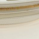 PRADA Chain Shoulder Mini Bag Safiano leather White Gold Auth 190429M-7